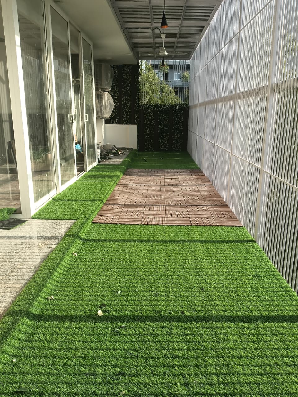 35mm German Jade Double Backing Artificial Grass 6.5 Feet Width PE & PU Material Grass For Indoor And Outdoor Use
