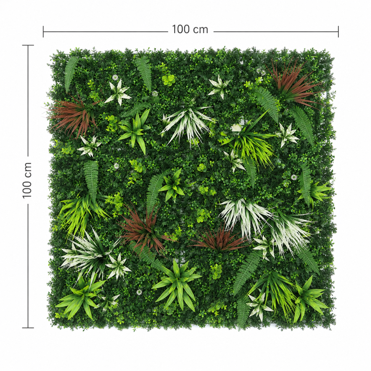 Aavana Greens(Size-100 x 100 CM) Artificial Vertical Garden Panel with Green leaves UV Protected
