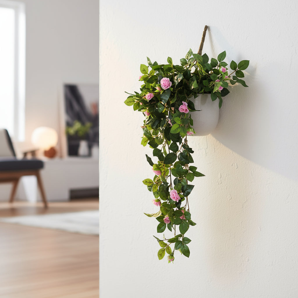 Aavana Greens Artificial Hanging Creepers without Pot for Balcony Terrace Living Room & Vertical Garden Decoration – UV Protected & Maintenance Free