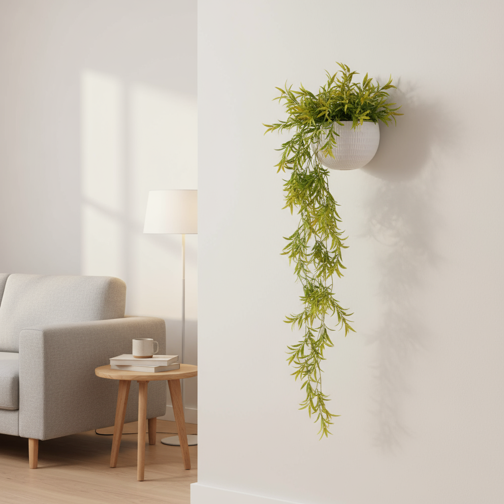 Aavana Greens Artificial Hanging Creepers for Balcony Terrace Living Room & Vertical Garden Decoration – UV Protected & Maintenance Free