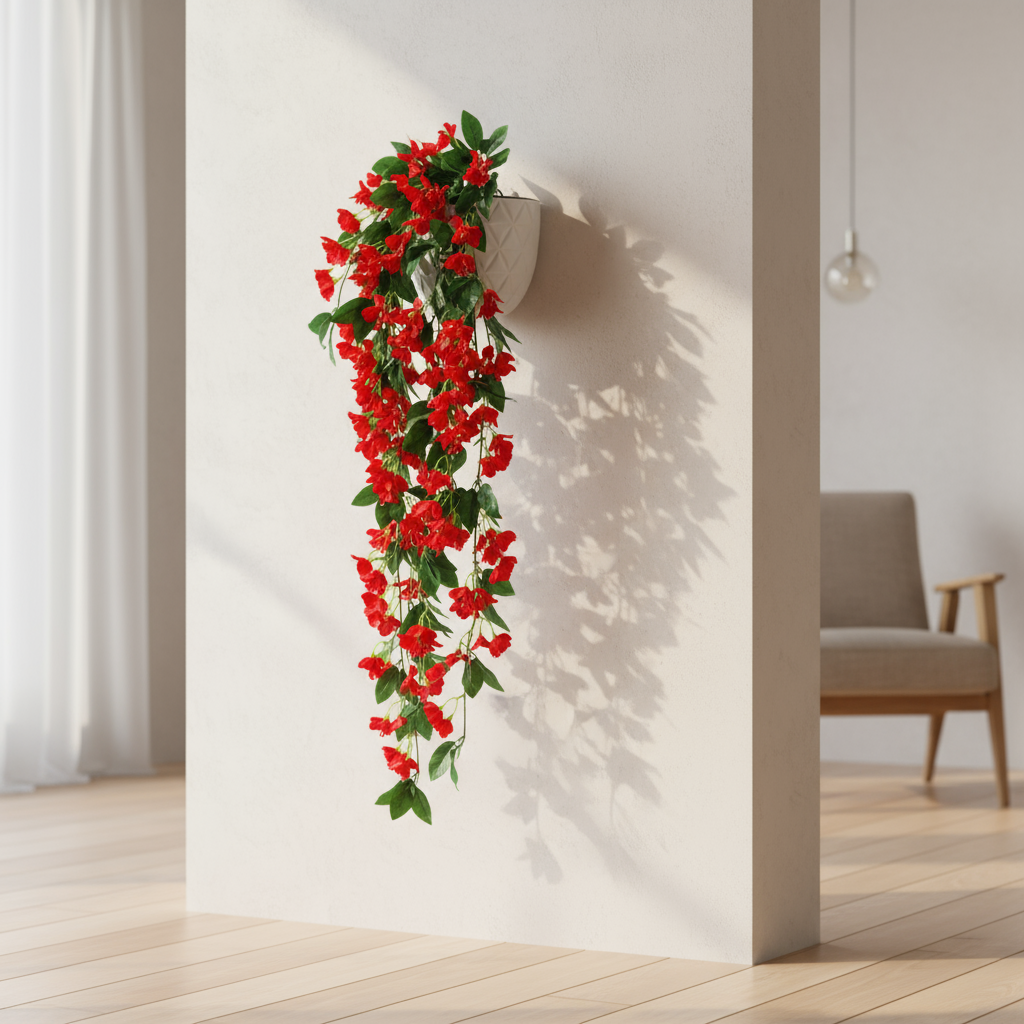 Aavana Greens Artificial Hanging Creepers without Pot for Balcony Terrace Living Room & Vertical Garden Decoration – UV Protected & Maintenance Free