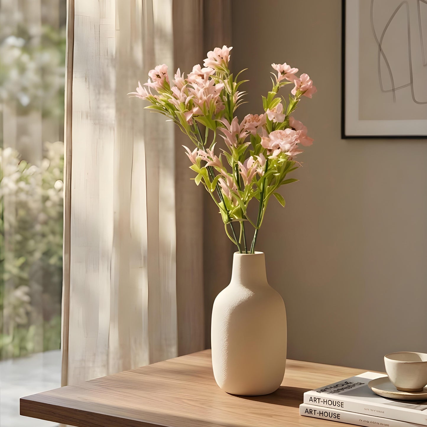 Aavana Greens Artificial Bush Plant for Home & Office Décor - Realistic Green Foliage Indoor Decoration (Pot Not Included)