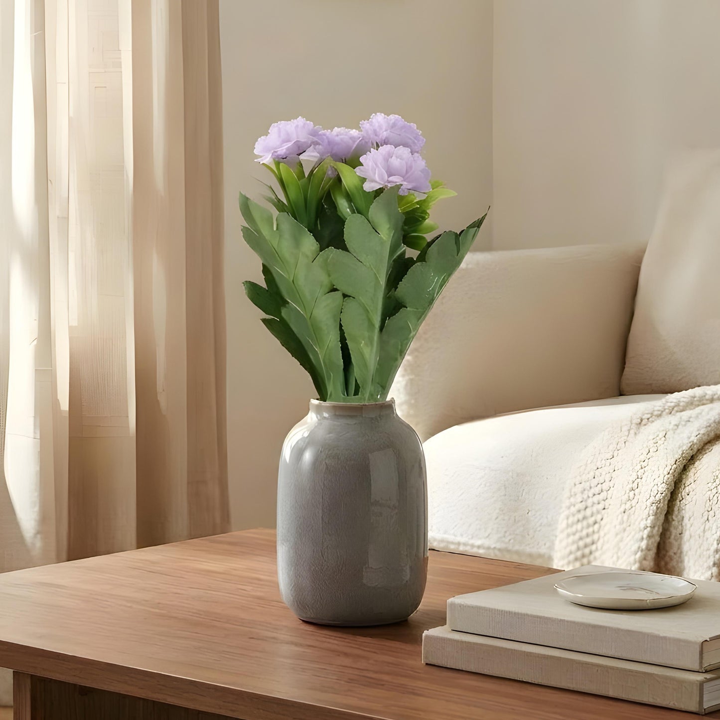 Aavana Greens Artificial Bush Plant for Home & Office Décor - Realistic Green Foliage Indoor Decoration (Pot Not Included)