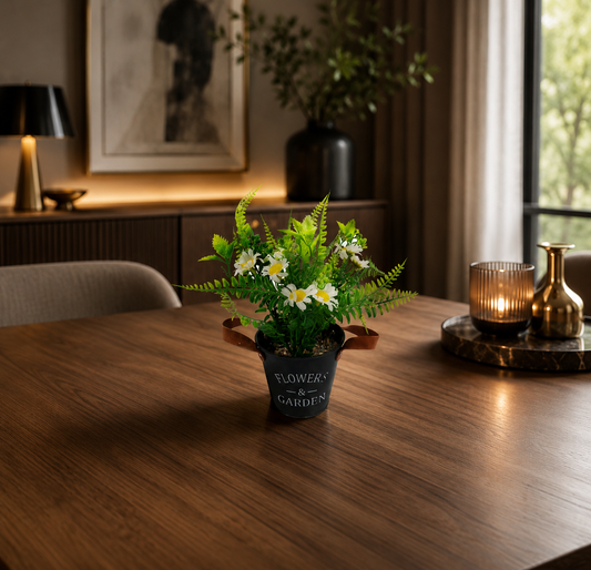 Aavana Greens 22 CM Artificial Daisy Table Top Arrangement/Plant