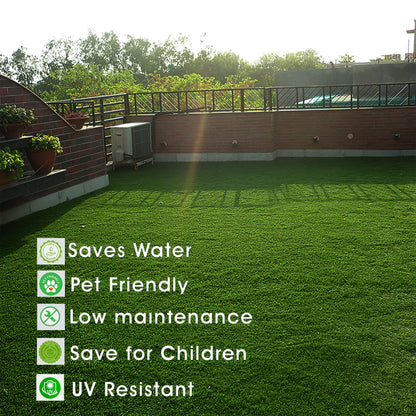 35mm Emerald Single Backing Artificial Grass 2 Feet Width PE & PU Material Grass For Indoor And Outdoor Use