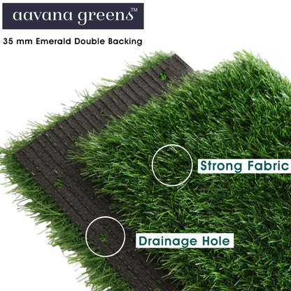 35mm Emerald Double Backing Artificial Grass 4 Feet Width PE & PU Material Grass For Indoor And Outdoor Use