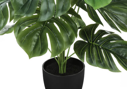 Aavana Greens (70 CM) Artificial Monstera Plants Rubber Faux Turtle Leaf Fake Tropical Large Palm Tree Indoor & Outdoor Decorations | 18 Leaves Plants | with Blackpot