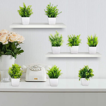 Aavana Greens Pack of 8, 18 CM Height Artificial Potted Table Top Arrangement/Plants