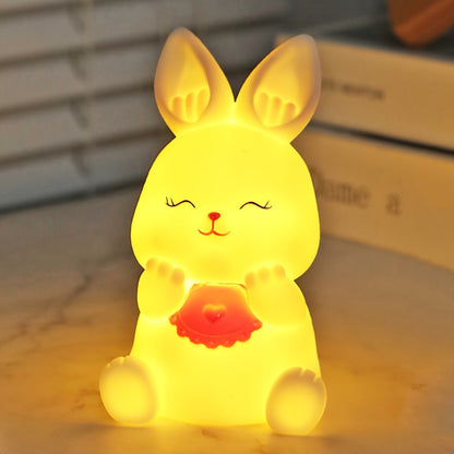Aavana Greens Bunny Night Light Lamp for Kids, Battery Operated LED, Cute Bedroom Light for Baby & Toddler, Eye-Caring Used for Girls & Boys