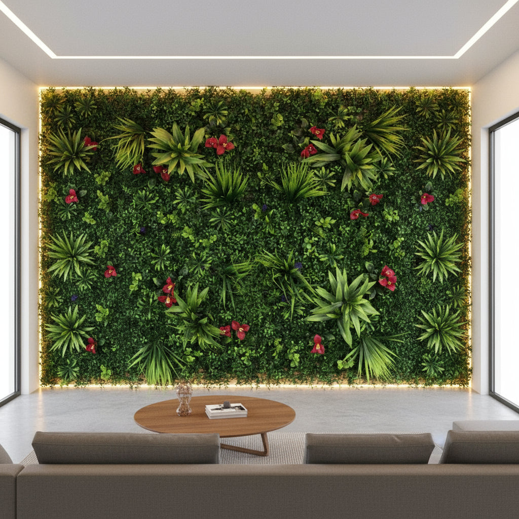 Artificial Vertical Grass Panels for Wall, Balconies & Outdoor Areas Decoration (Size-100 x 100 CM)