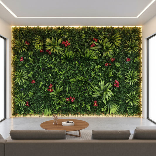 Artificial Vertical Grass Panels for Wall, Balconies & Outdoor Areas Decoration (Size-100 x 100 CM)