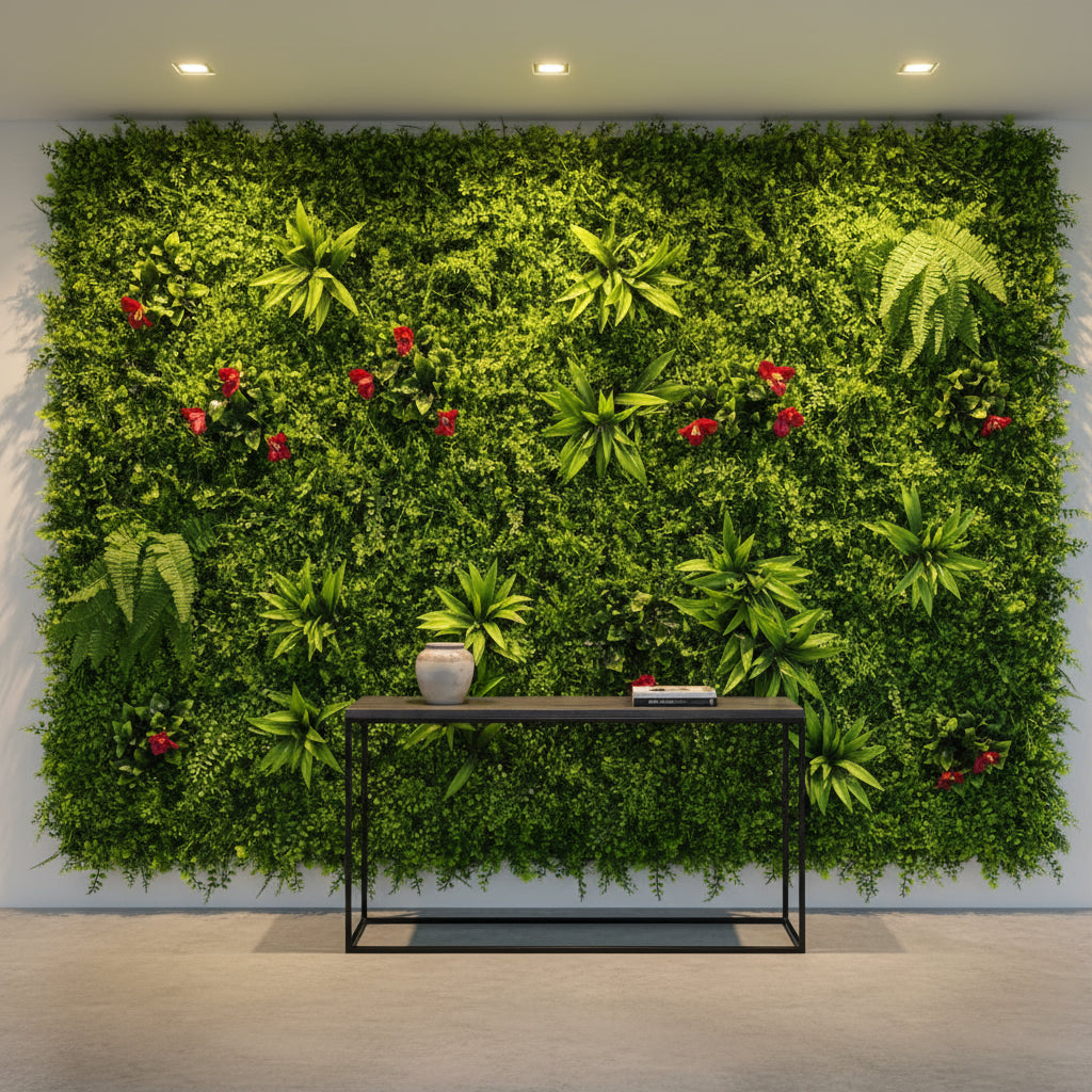 Aavana Greens (Size-100 x 100 CM)Artificial Vertical Grass Panels for Wall UV Protected