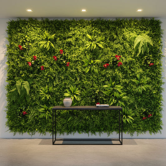 Aavana Greens (Size-100 x 100 CM)Artificial Vertical Grass Panels for Wall UV Protected