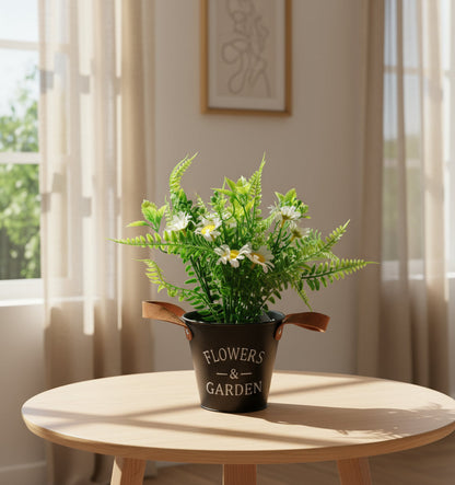 Aavana Greens 22 CM Artificial Daisy Table Top Arrangement/Plant