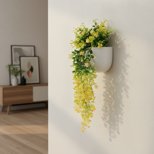 Aavana Greens Artificial Hanging Creepers without Pot for Balcony Terrace Living Room & Vertical Garden Decoration – UV Protected & Maintenance Free