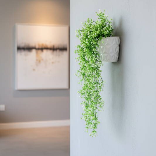 Aavana Greens Artificial Hanging Creepers without Pot for Balcony Terrace Living Room & Vertical Garden Decoration – UV Protected & Maintenance Free