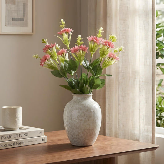 Aavana Greens Artificial Bush Plant for Home & Office Décor - Realistic Green Foliage Indoor Decoration (Pot Not Included)