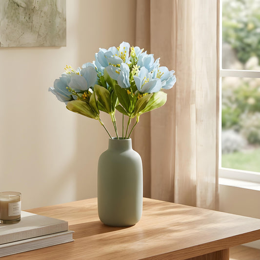 Aavana Greens Artificial Bush Plant for Home & Office Décor - Realistic Green Foliage Indoor Decoration (Pot Not Included)