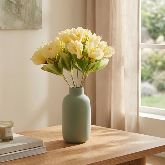 Aavana Greens Artificial Bush Plant for Home & Office Décor - Realistic Green Foliage Indoor Decoration (Pot Not Included)