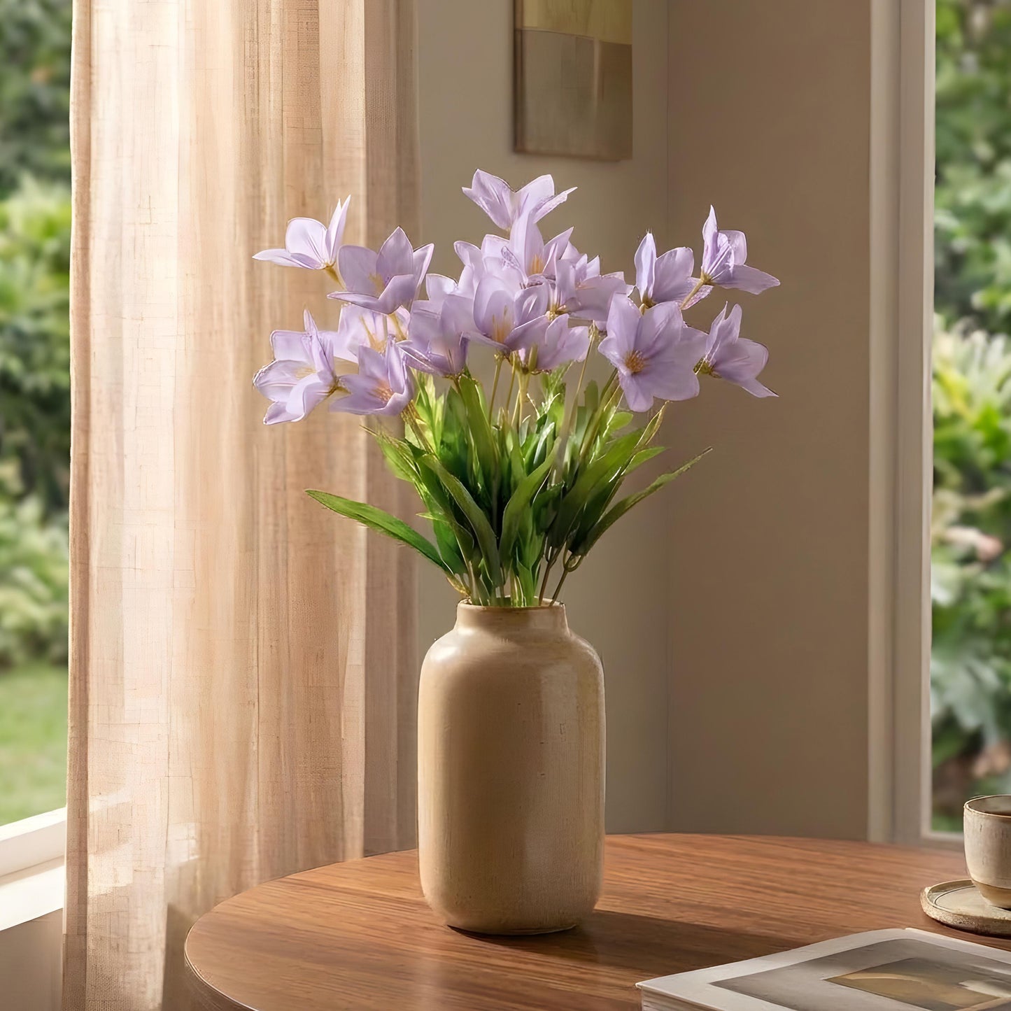 Aavana Greens Artificial Bush Plant for Home & Office Décor - Realistic Green Foliage Indoor Decoration (Pot Not Included)