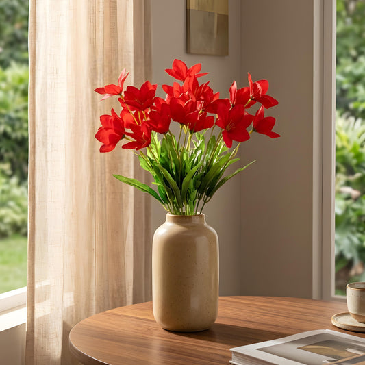 Aavana Greens Artificial Bush Plant for Home & Office Décor - Realistic Green Foliage Indoor Decoration (Pot Not Included)