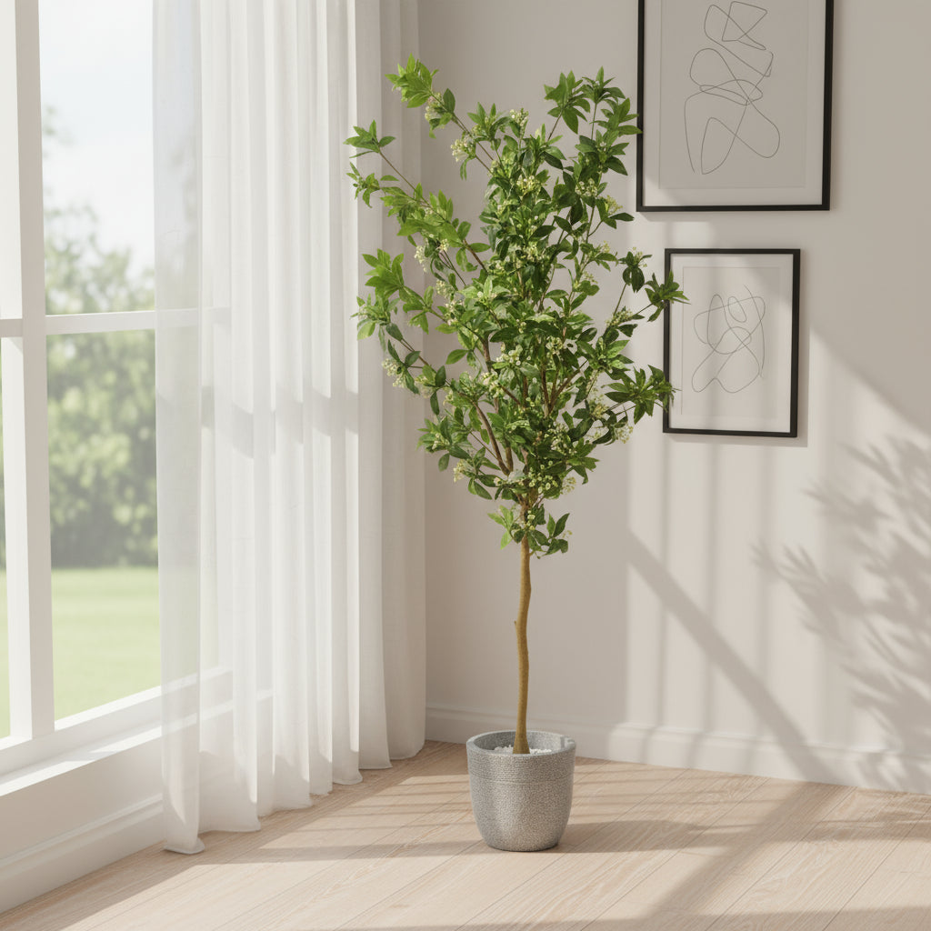 Aavana Greens 7 Feet (210 CM) Artificial Plant for Indoor and Outdoor, Home, Shop, Office, Restaurant Decoration, Pack of 1