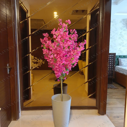 Aavana Greens 5 Feet (150 CM) Tall  Bougainvillea Artificial Plant, Pack of 1 without Pot