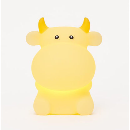 Aavana Greens Cow-Shaped Night Light Lamp for Kids, Battery Operated LED, Cute Bedroom Light for Baby & Toddler, Eye-Caring Gift for Girls & Boys (White)