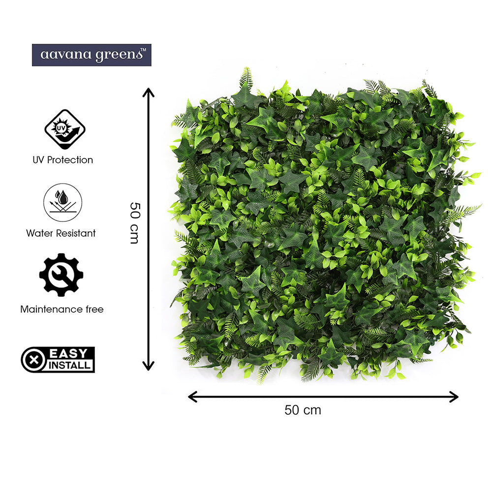 Artificial Vertical Grass Panels for Wall, Pack of 1, Balconies & Outdoor Areas Decoration (Size-50 x 50 CM)