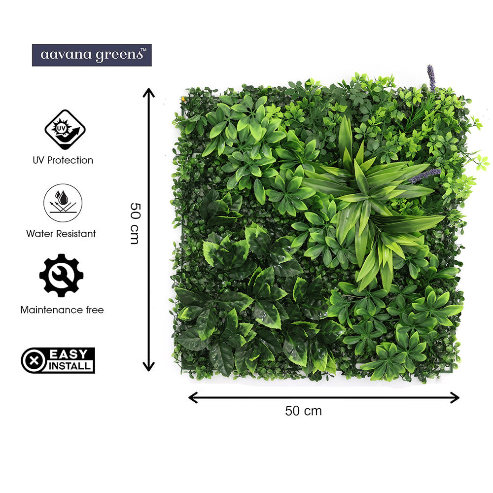 Artificial Vertical Grass Panels for Wall, Pack of 1, Balconies & Outdoor Areas Decoration (Size-50 x 50 CM)