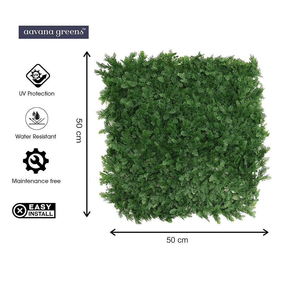 Artificial Vertical Grass Panels for Wall, Pack of 1, Balconies & Outdoor Areas Decoration (Size-50 x 50 CM)