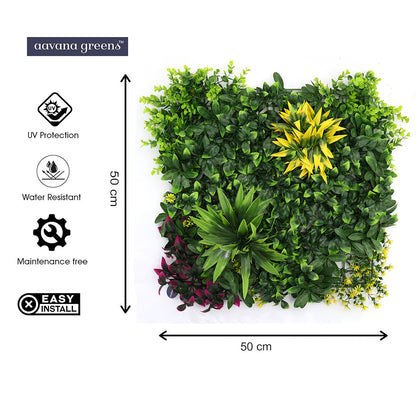 Artificial Vertical Grass Panels for Wall, Pack of 1, Balconies & Outdoor Areas Decoration (Size-50 x 50 CM)