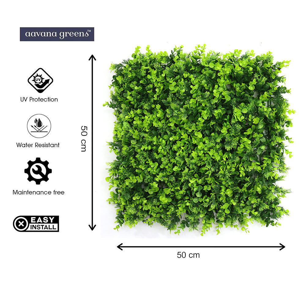 Artificial Vertical Grass Panels for Wall, Pack of 1, Balconies & Outdoor Areas Decoration (Size-50 x 50 CM)
