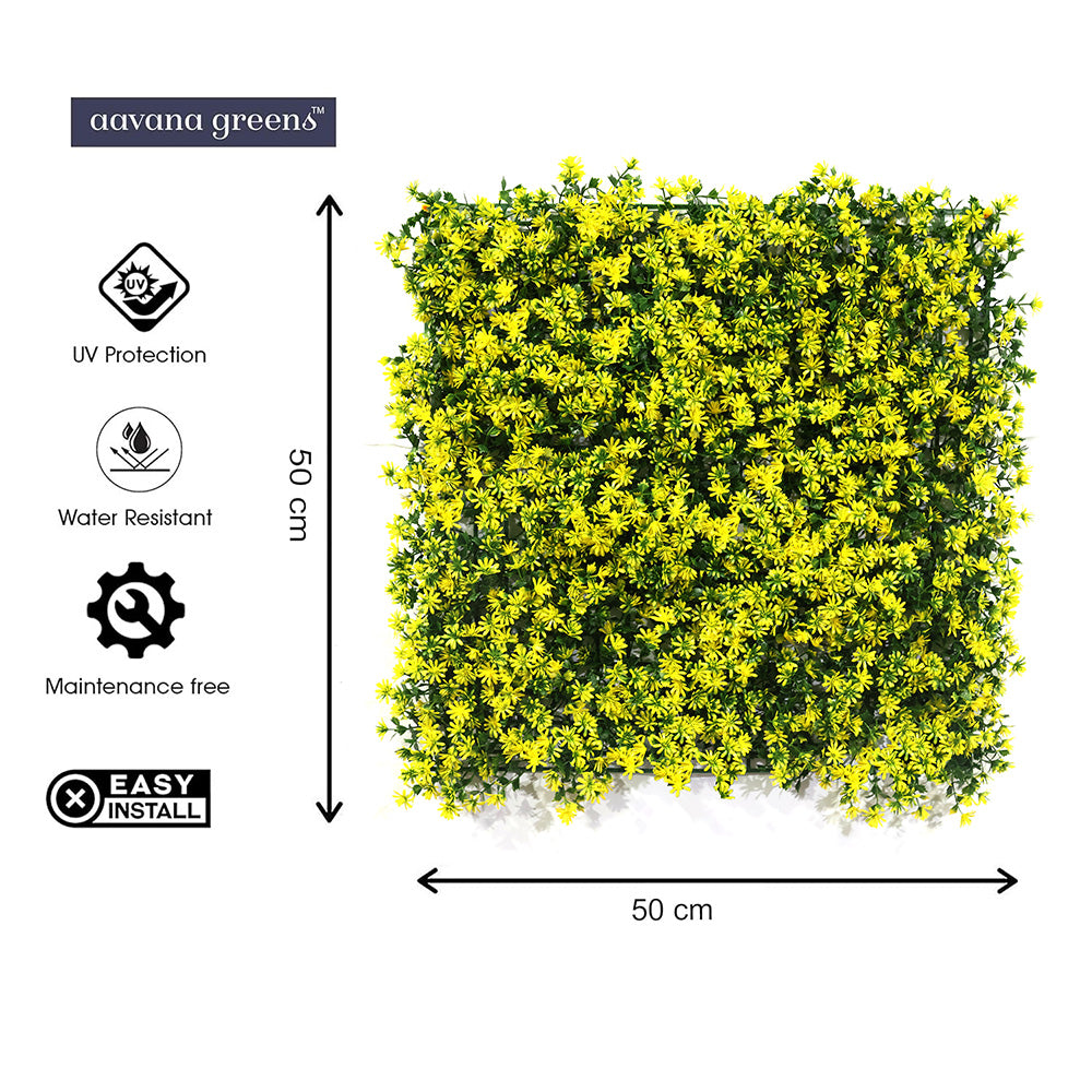 Artificial Vertical Grass Panels for Wall, Pack of 1, Balconies & Outdoor Areas Decoration (Size-50 x 50 CM)
