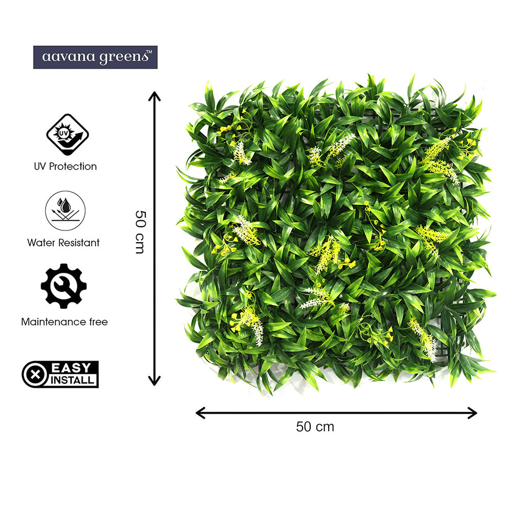 Artificial Vertical Grass Panels for Wall, Pack of 1, Balconies & Outdoor Areas Decoration (Size-50 x 50 CM)