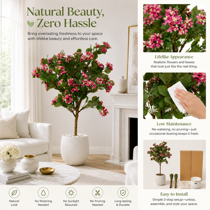 Aavana Greens (120 CM) Artificial Hydrangea Plant for Outdoor & Indoor