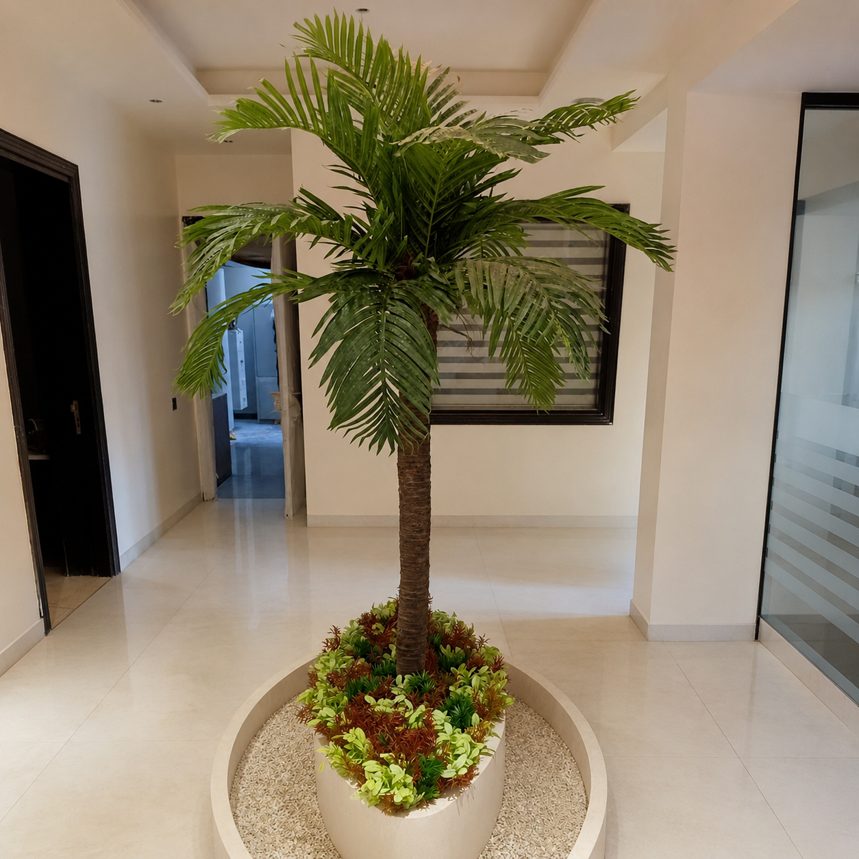 Aavana Greens 8 Feet (240 CM) Artificial Tall Palm Plant for Indoor and Outdoor, Home, Shop, Office, Restaurant Decoration, Pack of 1