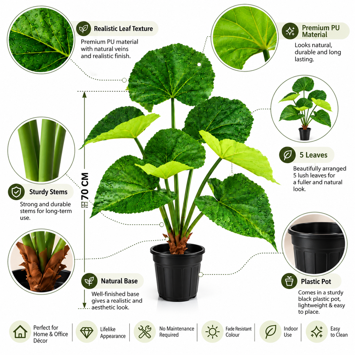 Aavana Greens (55 CM) Artificial Plant for Outdoor & Indoor