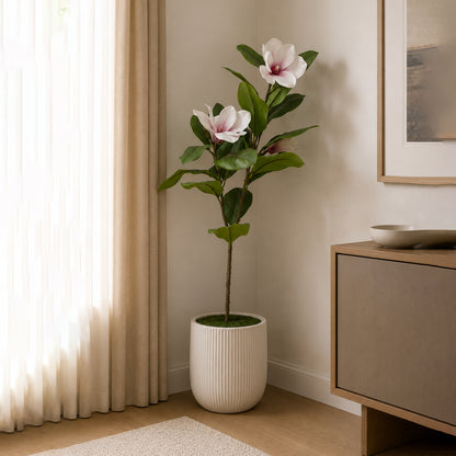 Aavana Greens (100 CM) Artificial Magnolia Flower Tree for Outdoor & Indoor