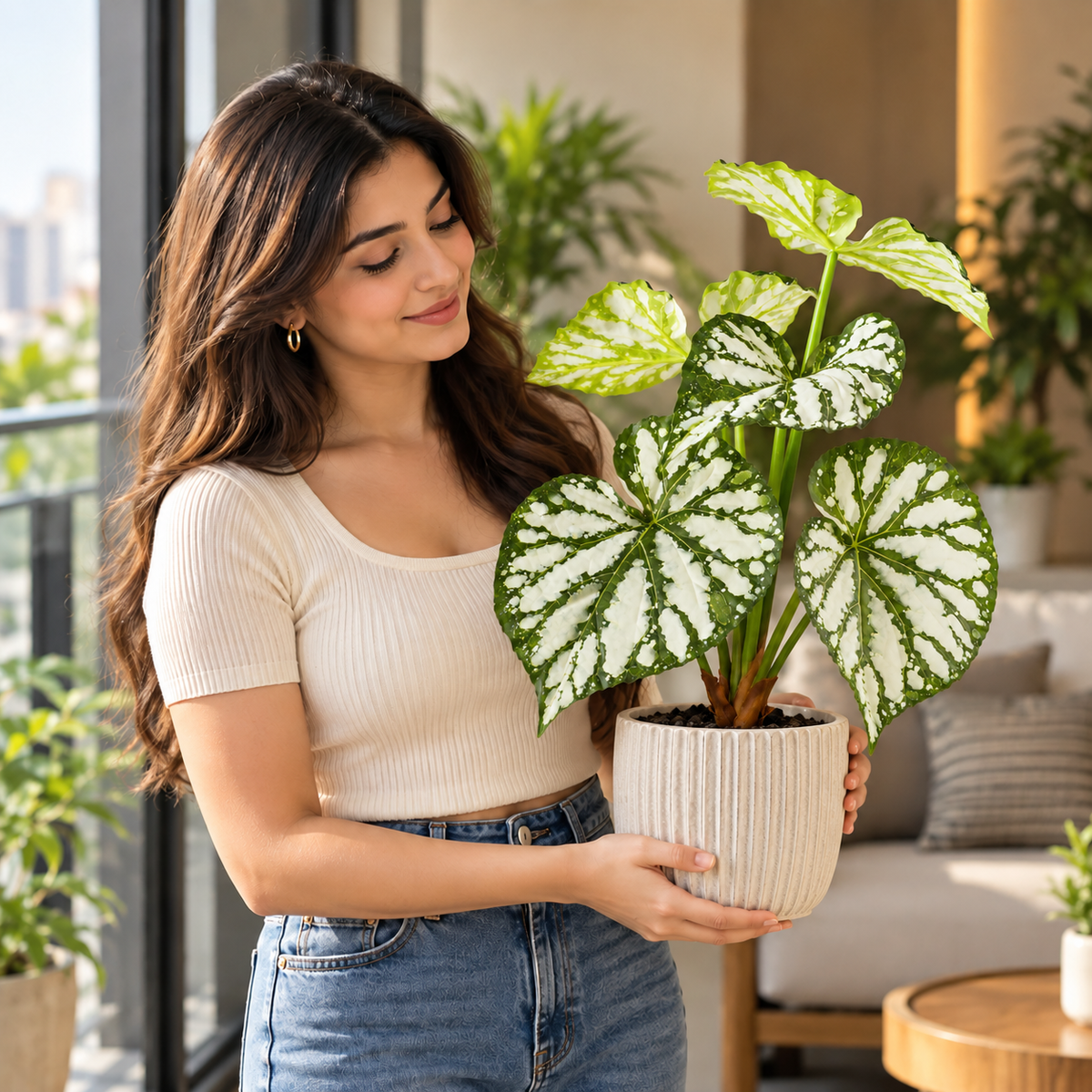 Aavana Greens (55 CM) Artificial Plant for Outdoor & Indoor