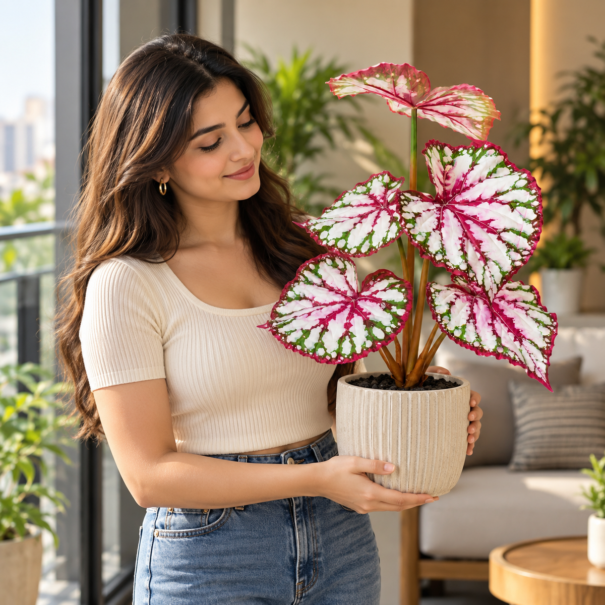 Aavana Greens (55 CM) Artificial Plant for Outdoor & Indoor