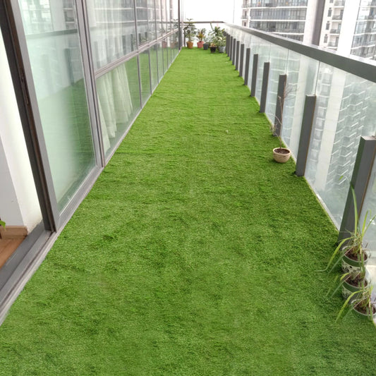 35mm German Mint Double Backing Artificial Grass 6.5 Feet Width PE & PU Material Grass For Indoor And Outdoor Use