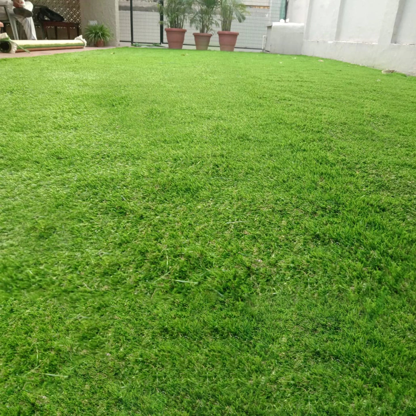35mm German Mint Double Backing Artificial Grass 6.5 Feet Width PE & PU Material Grass For Indoor And Outdoor Use