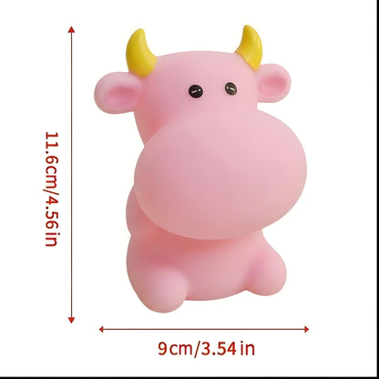 Aavana Greens Cow-Shaped Night Light Lamp for Kids, Battery Operated LED, Cute Bedroom Light for Baby & Toddler, Eye-Caring Gift for Girls & Boys (Pink)