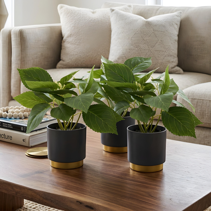 Pack of 3 Artificial Potted Table Top Arrangement/Plant (Size- 18 CM)