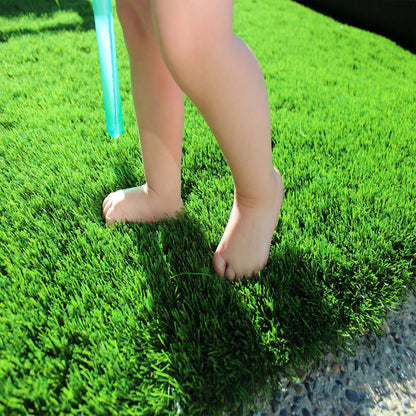 35mm German Jade Double Backing Artificial Grass 6.5 Feet Width PE & PU Material Grass For Indoor And Outdoor Use