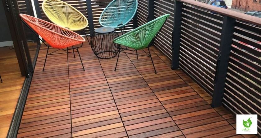 wooden floor deck tiles